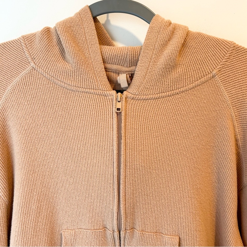 Skims Lounge Hoodie Waffle Tan Size Extra Large - Picture 5 of 12